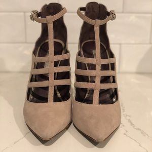 BCBGeneration Gray Suede Pumps